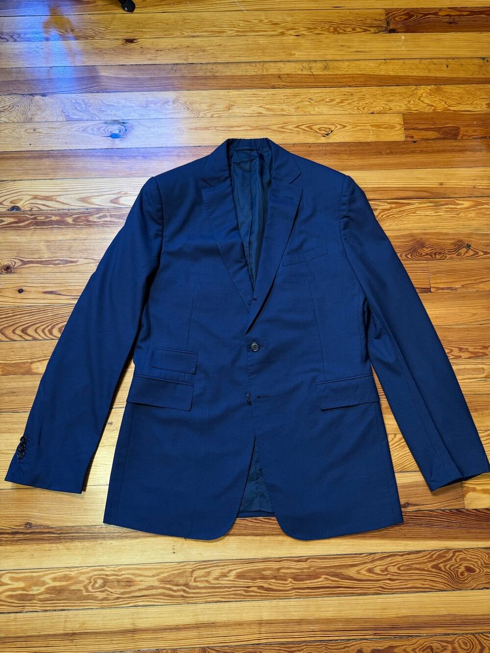 Ralph Lauren Purple Label Handmade in Italy Navy Blue 3-Button Blazer 40R
